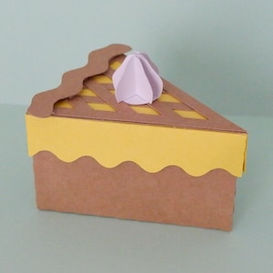 3D Pie Slice Gift Box SVG: Thanksgiving Favor Template (Digital Download)
