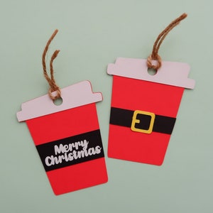 Set of 2 Christmas Gift Tags SVG, Christmas Gift Labels, Hanging Tags, Xmas Gift tags, Paper Tags, Holiday gift tags, Digital Download
