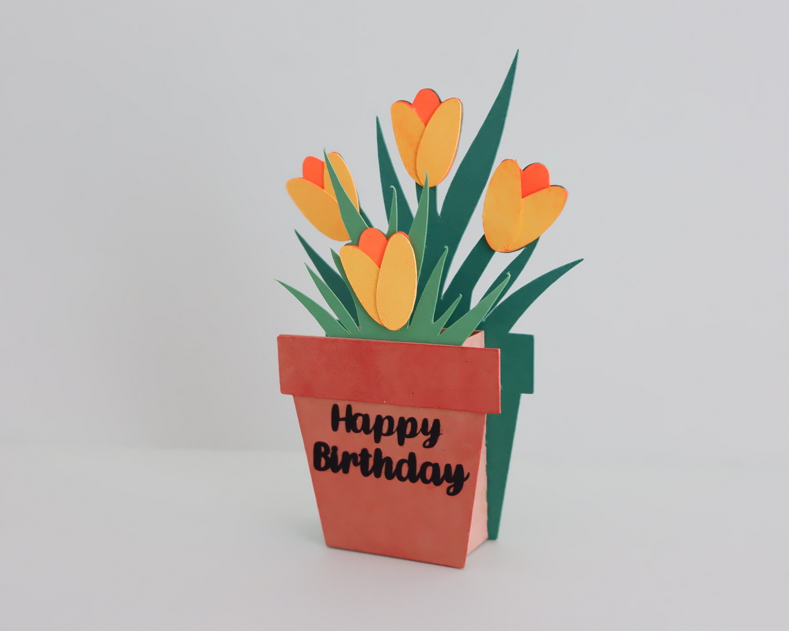Flowers Pop up Card Svg Pop up 3D Card Birthday Thank You Etsy UK