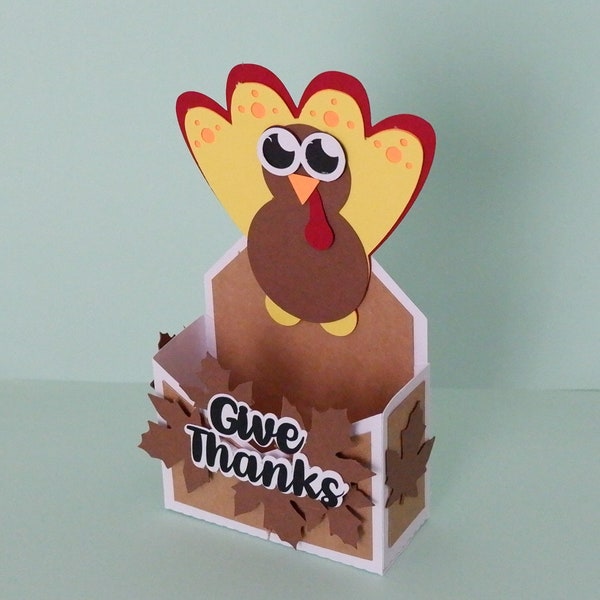 Turkey candy box SVG, Thanksgiving Candy Holder, Thanksgiving treat box, Turkey Favor box, Thanksgiving gift box, instant download