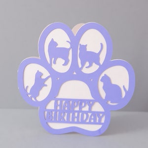 Cartão de aniversário de gato SVG, cartão de amante de gato, cartão para dono de gato, cartão de gato engraçado, cartão de amante felino, cartão de aniversário felino, gato fofo, arquivo SVG