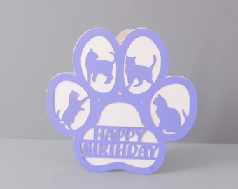 Cat Birthday card SVG, Cat lover card, Card for cat owner, Funny cat card, Feline lover card, Feline birthday card, Cute cat, SVG file