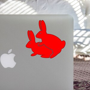 Humping Bunny Rabbits Decal - Naughty Bunny Rabbit Car Window Decal ...