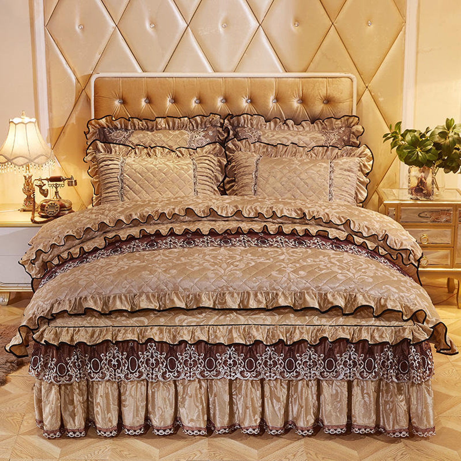 Crown Royal Luxurious Blissful Velvet and Cotton Bedding Set Etsy