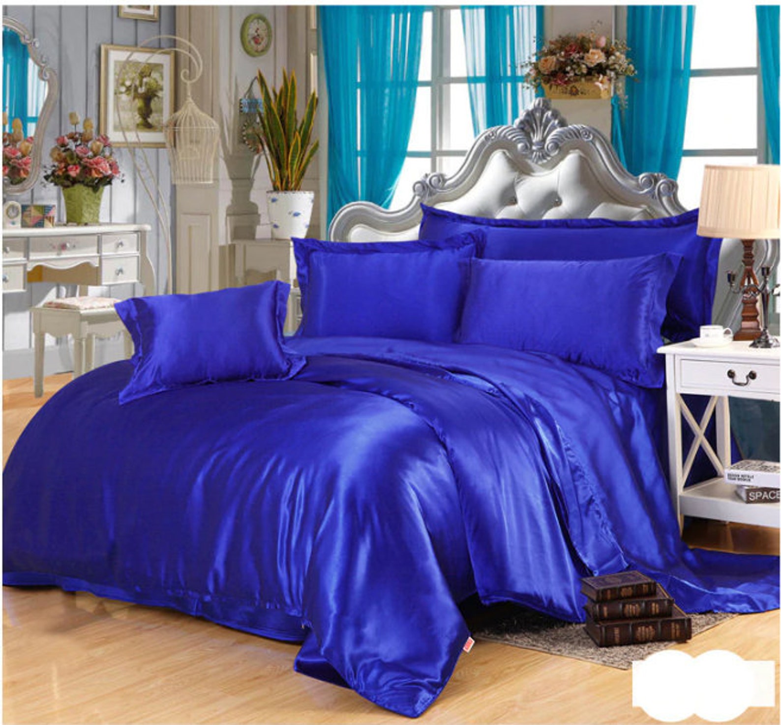 Satin Silky Bedding Set Duvet Cover Bed Flat sheet Fitted Etsy