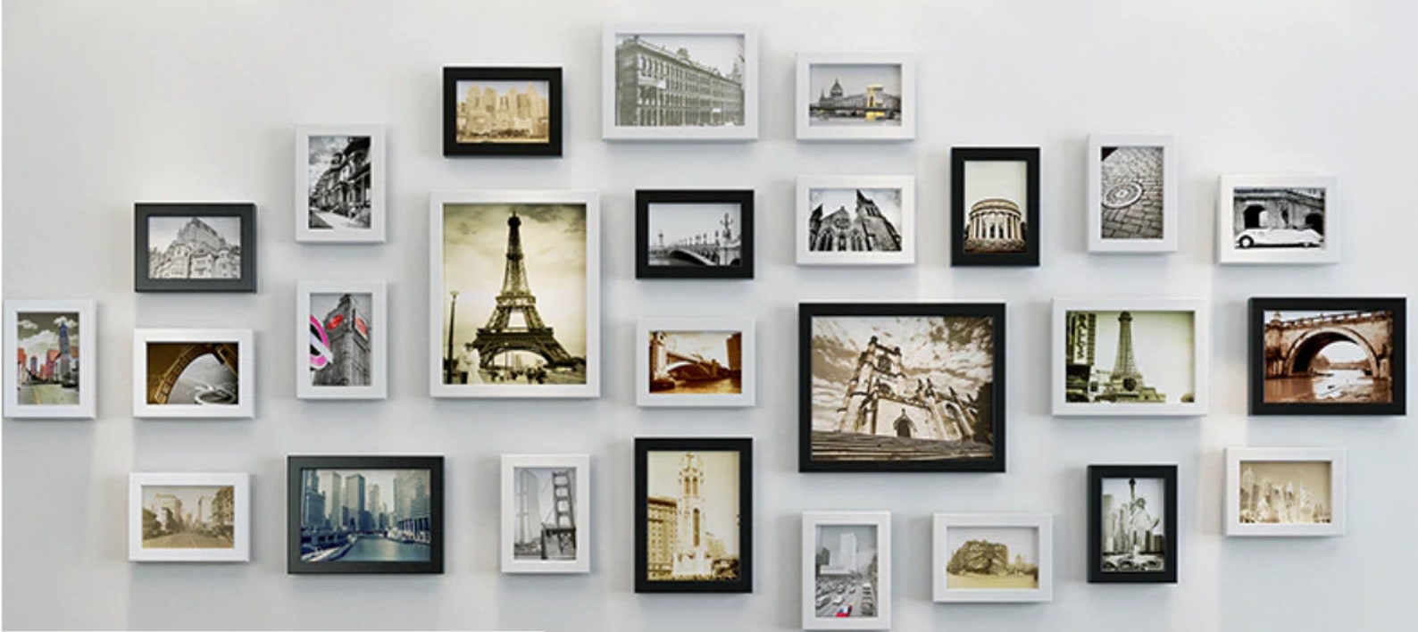 Modern Photo Picture Frame Set 26 Hanging Photo Frames Wall Etsy