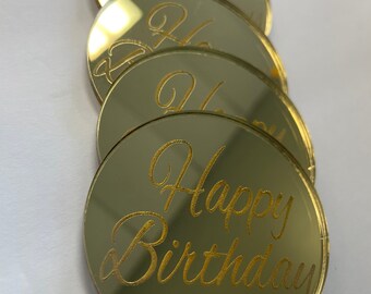Acryl Cupcake Gems/Happy Birthday Topper