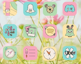 10,000+ iOS 17 WHITE Spring App Icons Aesthetic, Pastel App Icons, Widget iPhone, iOS Icons, iPhone Icons, Spring App Icon Pack Easter Icons