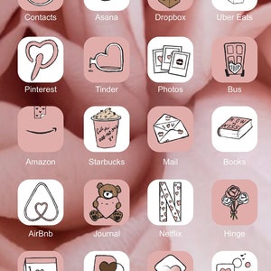 5,000+ iOS 18 App Icons, Valentine&#39;s Day Aesthetic App Icons, Pink App Icons, White App Icons, Aesthetic iPhone Home Screen, iPhone App Icon