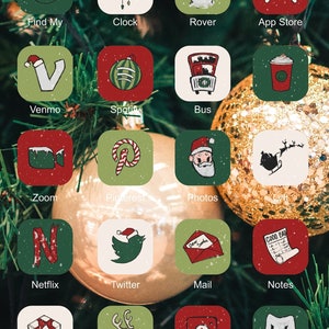 40000+ iOS 18 Christmas App Icons, Holiday App Icons, Aesthetic iOS Icons, Widget iPhone, Winter App Icon Pack, Festive iPhone App Icons