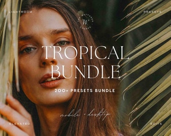 200+ Tropical Lightroom Preset Bundle | Summer Travel Aesthetic Presets, Outdoor Nature, Beach, Vibrant, Natural, Blogger Influencer Presets