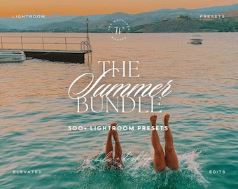 300+ Summer Lightroom Preset Bundle | Travel, Beach, Vibrant, Natural, Vintage, Retro, Bright, Moody, Outdoor Photo Presets