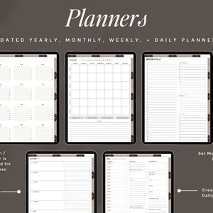 500 Page Aesthetic Undated Digital Planner Goodnotes Planner image 3