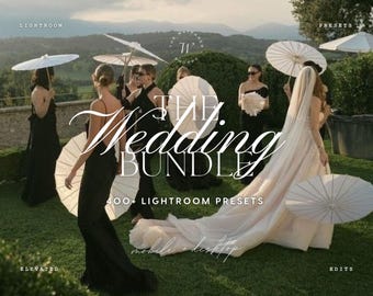 400+ Wedding Lightroom Preset Bundle Bright Airy, Golden Hour, Portrait, Cinematic, Outdoor, Engagement Elopement, Warm Photographer Presets