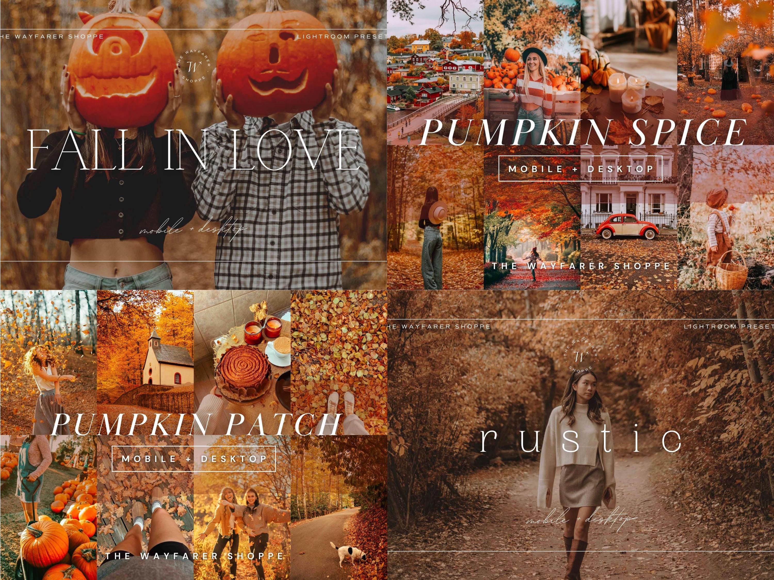 Rustic Picture Editing Examples 200+ Fall Lightroom Preset Bundle Aesthetic Autumn Presets Warm Fall ...