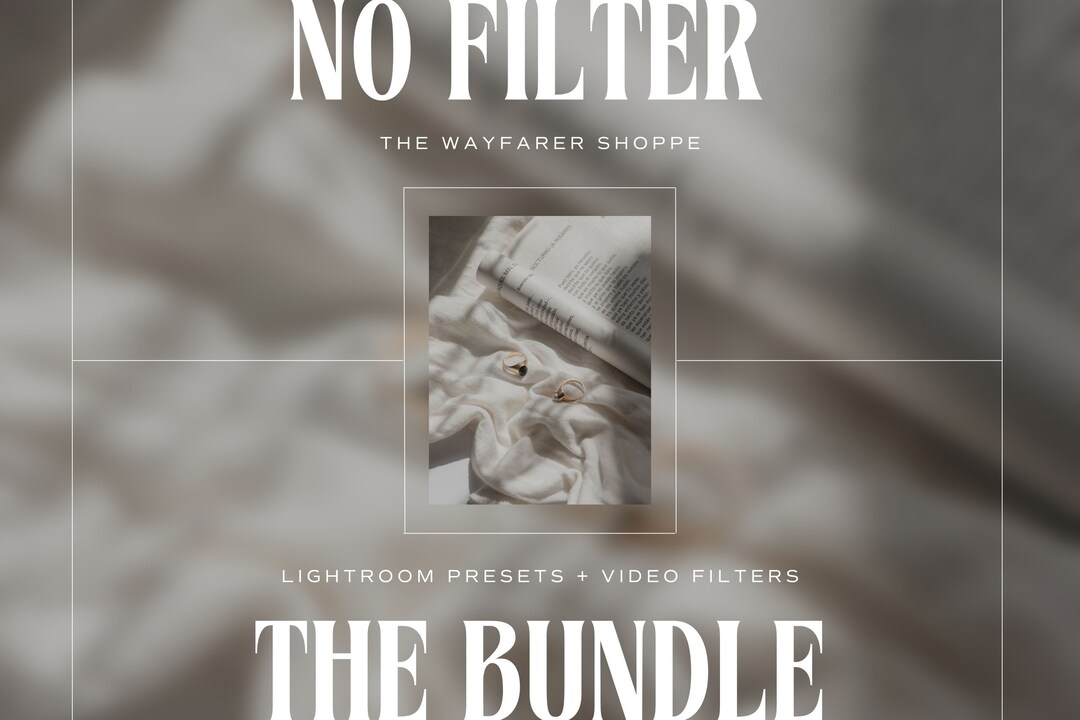 Filter Presets 5 Lightroom Presets AND Mobile Video Luts Bundle | No Filter Presets ...