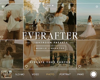 25 ajustes preestablecidos de Lightroom para bodas con un toque terroso / Filtros de edición de fotos al aire libre para fotógrafos, ajustes preestablecidos de compromiso rústicos y bohemios