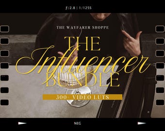 300+ Influencer LUTs Bundle Mobile VIDEO Filters Lifestyle Moody Filters Video Editing LUTS Clean Minimal Filter for Bloggers & Influencers