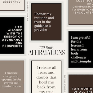 Druckbare Affirmationskarten, Positive Affirmationskarten, Selbstliebe Affirmationskarten, Fülle Affirmationskarten, Affirmationszitate