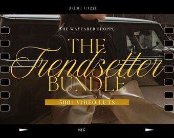 500+ Trendsetter LUTs Bundle Mobile VIDEO Filters Lifestyle Moody Filters Video Editing LUTS Clean Minimal Filter for Bloggers & Influencers