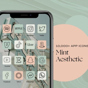 10,000+ iOS 18 App Icons, Mint Aesthetic, Widget iPhone, iOS Icons, Pastel iPhone Icon Pack, Green App Icons, Pink Icons, Spring Icon Pack