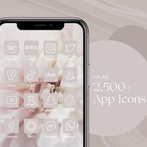 2500+ iOS 18 App Icons, Lila Icons, Lavendel Flieder Ästhetik, iOS Icons, Widget iPhone, Frühling Icon Pack, Pastell App Icons, Sommer Icons