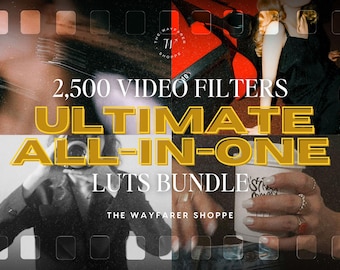 2,500+ All-In-One Video LUTS Bundle, Mobile VIDEO Filters, Influencer Video Editing Filters, LUTS for Vlogs, Video Filters for Social Media