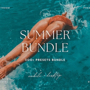 300+ Summer Lightroom Presets Bundle, Travel Presets, Beach Presets, Instagram Presets for Influencers, Natural Presets, Vibrant Presets