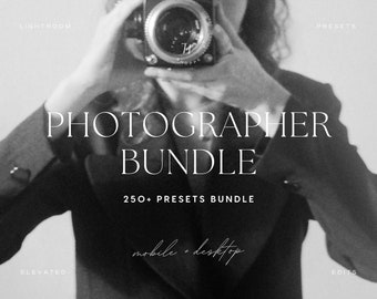 250+ Lightroom Preset Bundle | Photographer Presets, Luxury Aesthetic Presets, Clean Photo Editing Filters for Instagram, Wedding Presets