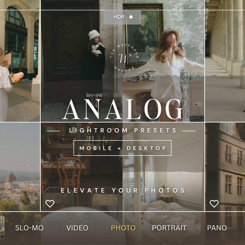 25 Lightroom-Presets für Film-Mobilkameras, Retro-Vintage-Instagram-Filter, Analog-Presets, Ästhetische Presets für Einwegkameras