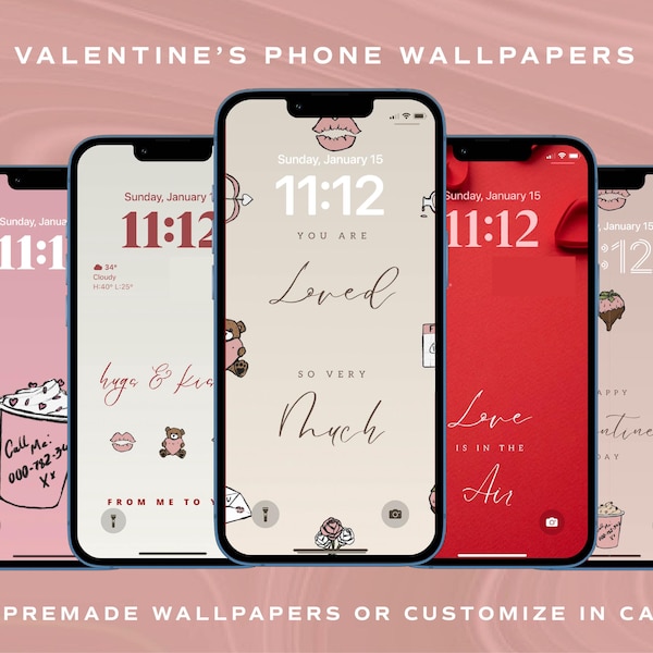 Valentines Day Lock Screen Wallpaper - Etsy
