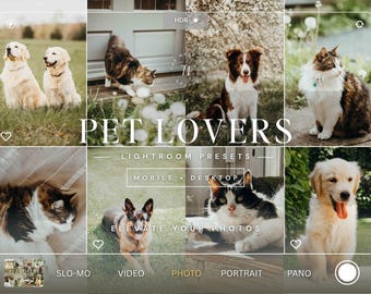25 preset Lightroom per animali domestici, preset per blogger di cani, preset per foto di animali domestici, preset naturali, preset per animali, preset per esterni, preset per interni