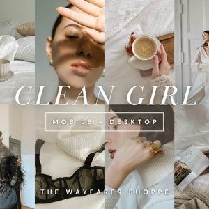 25 Natural Mobile Lightroom Presets, Light and Airy, Clean Girl Instagram Presets, Influencer Blogger Aesthetic That Girl Photo Presets