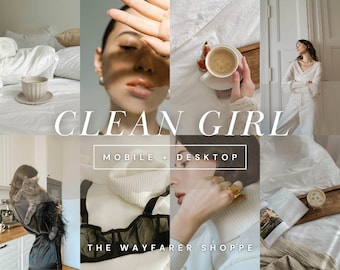 25 Natural Mobile Lightroom Presets, Light and Airy, Clean Girl Instagram Presets, Influencer Blogger Aesthetic That Girl Photo Presets