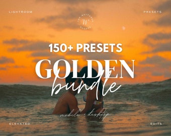 150+ Warm Tones Lightroom Preset Bundle Creamy Photographer Photo Editing Presets for Instagram Golden Presets for Influencer Bloggers
