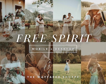15 Boho Mobile Lightroom Presets, Moody and Rich Presets, Dark Instagram Filter, Neutral Desktop Preset, Beige Presets for Lifestyle Blogger