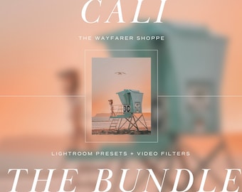 15 Lightroom Presets AND Mobile Video LUTs Bundle | Summer Travel Presets, Cali Blogger Presets, Bright Beach Presets, Aesthetic Presets