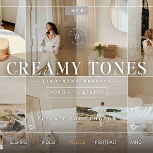 15 ciepłych tonów, mobilne presety Lightroom, kremowe presety do edycji zdjęć dla fotografów, złote presety dla influencerów i blogerów