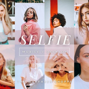 15 Selfie Mobile Lightroom Presets, Portrait Preset for Instagram, Lifestyle Vibrant Photo Filter, Natural Outdoor Indoor Photo Editing