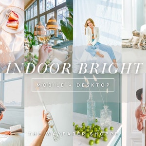 25 Bright Mobile Lightroom Presets |  Light and Airy, White Clean Instagram Preset, Influencer Blogger Instagram Preset for Photo Editing