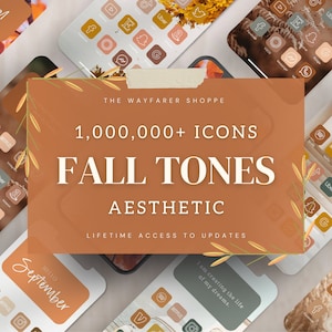 1 Mil+ iOS 17 App Icons Warm Fall Aesthetic, Widget iPhone, iOS Icons, Halloween Icon Pack, Autumn Icon iPhone Home Screen, Hand Drawn Icons
