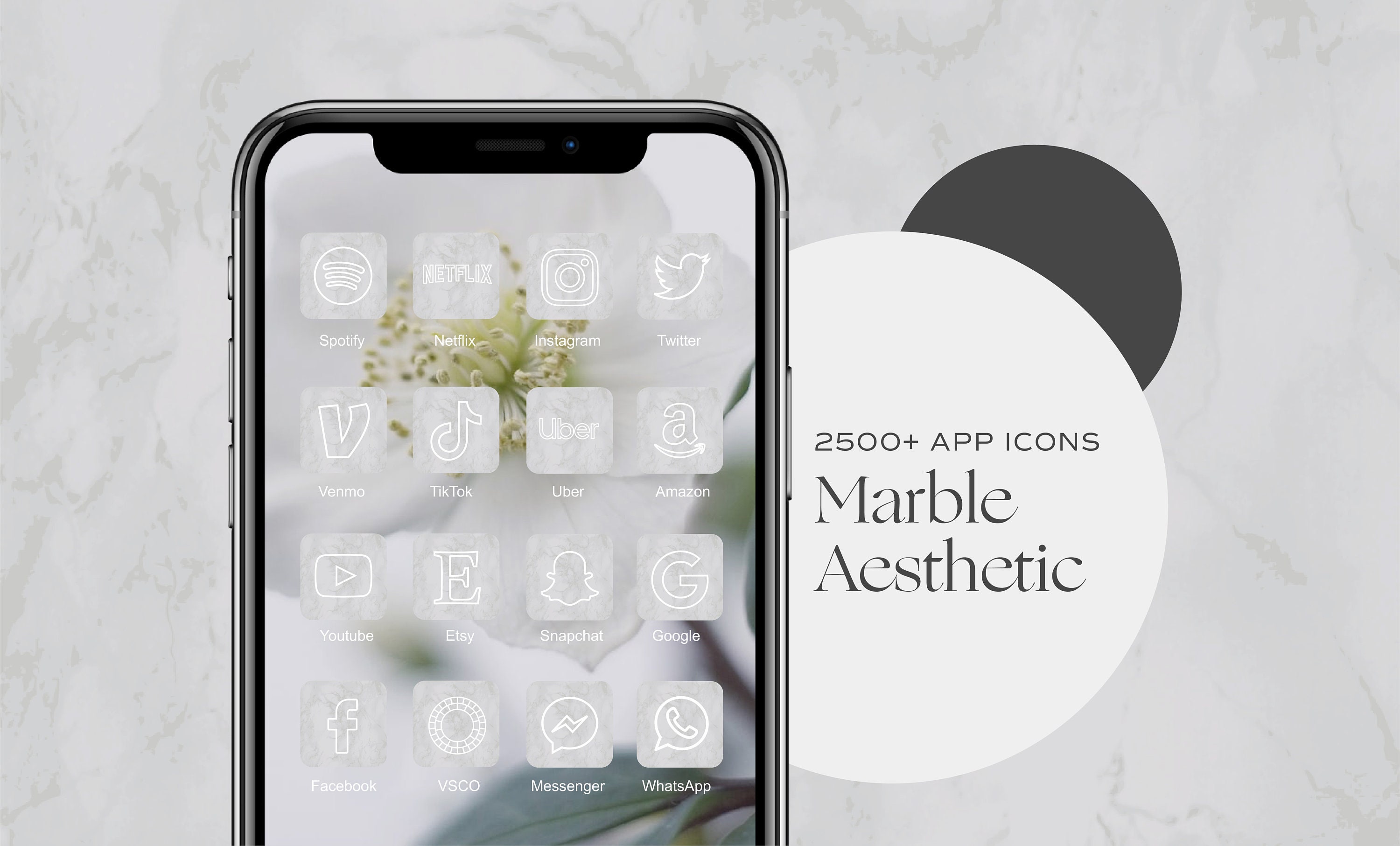 All Of The Settings Icon Aesthetic Marble