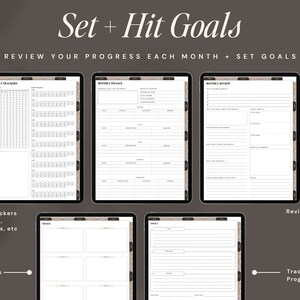 500 Page Aesthetic Undated Digital Planner Goodnotes Planner image 4
