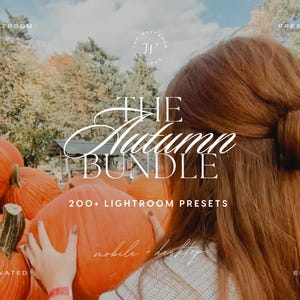 200+ Aesthetic Fall Lightroom Preset Bundle Autumn Presets Warm Fall Photo Editing Filter, Rustic Presets for Bloggers, Neutral Boho Presets