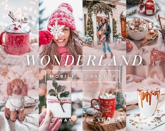 15 Pink Christmas Lightroom Presets, Winter Presets, Snow Presets, Holiday Presets, Aesthetic Presets, Indoor Outdoor Presets, Pink Presets