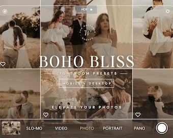 25 Boho Mobile Lightroom Presets, Moody and Rich Presets, Dark Instagram Filter, Neutral Desktop Preset, Beige Presets for Lifestyle Blogger