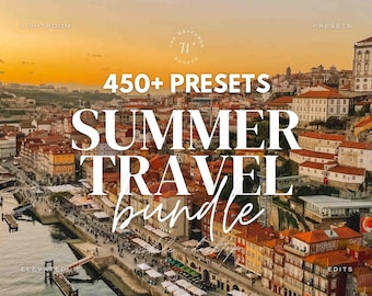 450+ Summer Travel Lightroom Preset Bundle | Warm, Beach, Natural, Vibrant, Film, Retro, Bright, Aesthetic Presets for Outdoor Photography