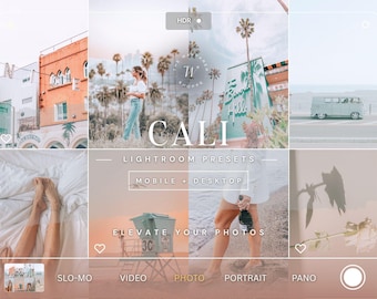 15 presets de Lightroom para móviles para viajes de verano, presets de California, presets para bloggers, presets de playa de verano brillantes, presets estéticos de estilo de vida para Instagram.