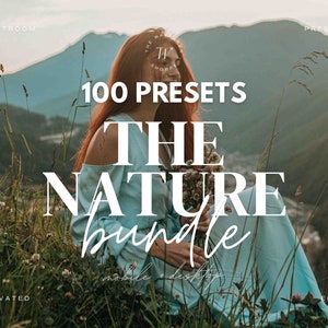 Paquete de 100 ajustes preestablecidos de Lightroom para la naturaleza: ajustes preestablecidos estéticos para viajes, ajustes preestablecidos para fotógrafos al aire libre, ajustes preestablecidos rústicos y melancólicos, ajustes preestablecidos boho terrosos