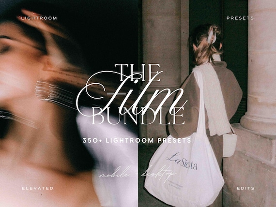 350+ Aesthetic Film Lightroom Preset Bundle, Vintage Analog Presets, Flash Film Influencer Presets for Bloggers, Disposable Camera Presets